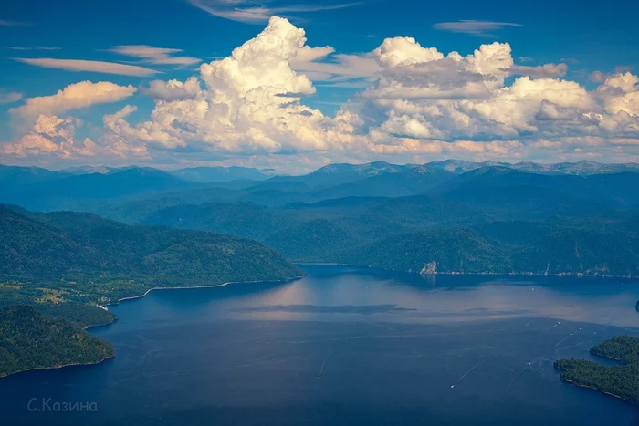 Blue Teletskoye Lake - Teletskoe lake, Altai, The nature of Russia, Travel across Russia, Tourism, The photo, Altai Republic