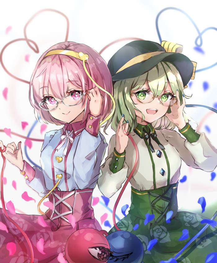 Koishi & Satori Touhou, Komeiji Koishi, Komeiji Satori, Anime Art, , Shironeko Yuuki, 