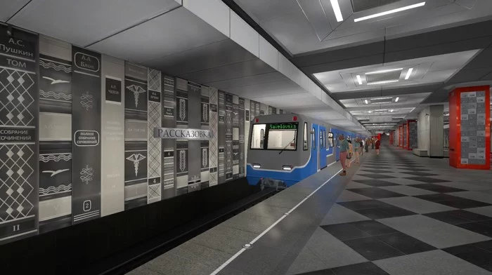 Solntsevskaya line of the Moscow metro in the game Metro Simualtor 2020 - My, Metro, Moscow, Games, Simulator, A train, Railway, Driver, Longpost