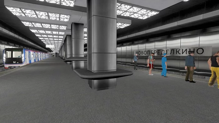 Solntsevskaya line of the Moscow metro in the game Metro Simualtor 2020 - My, Metro, Moscow, Games, Simulator, A train, Railway, Driver, Longpost