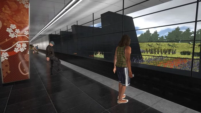 Solntsevskaya line of the Moscow metro in the game Metro Simualtor 2020 - My, Metro, Moscow, Games, Simulator, A train, Railway, Driver, Longpost