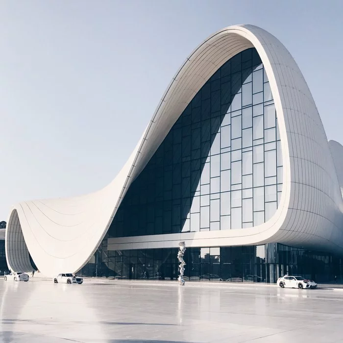 Cultural Center. Heydar Aliyev - Azerbaijan, Baku, Cultural Center, Minimalism, Architecture, Zaha Hadid, Longpost