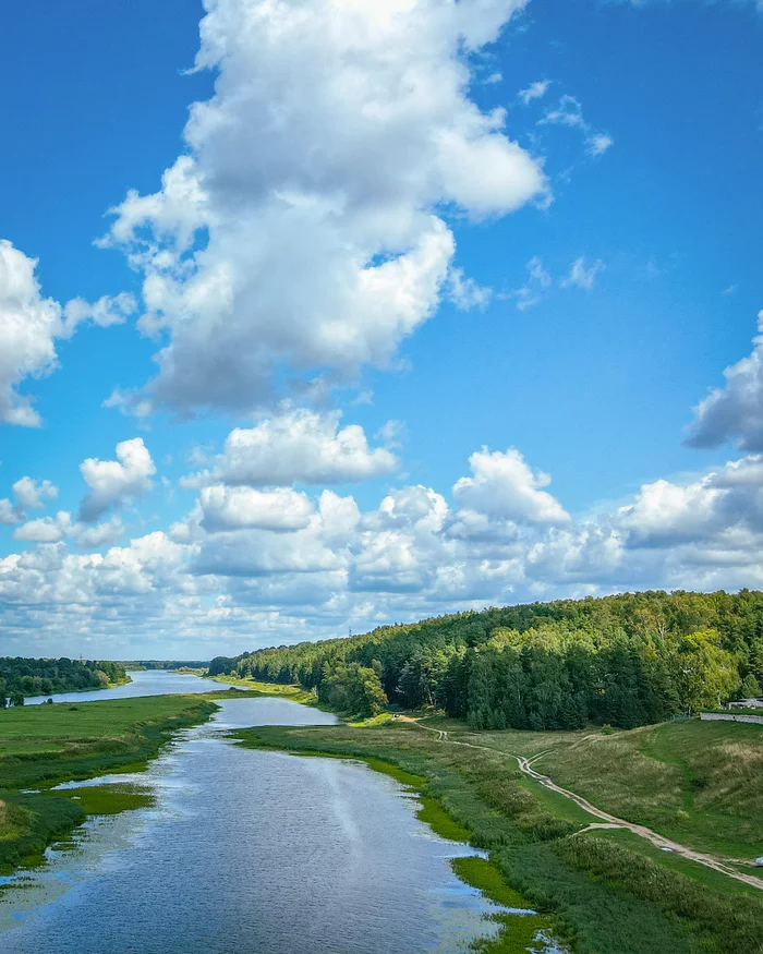 Vladimir region, lake and part of the river. - My, Dji, The nature of Russia, Height, Quadcopter, Village, Summer, Lake, Sky, , Kovrov, Longpost, The photo