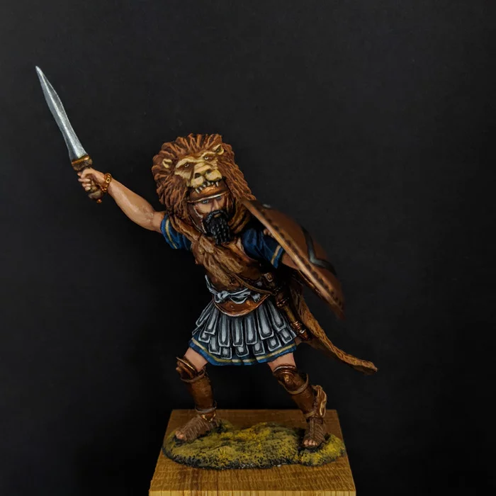 Carthaginian commander 54mm tin - My, Carthage, Ancient Rome, Modeling, Stand modeling, Painting miniatures, Miniature, Longpost