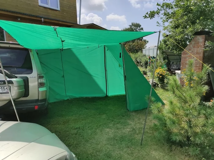 Side awning awning for a car with your own hands - My, Homemade, Camping, Rukozhop, Longpost