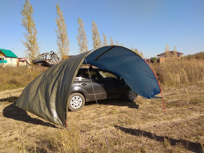 Противоградный тент для автомобиля