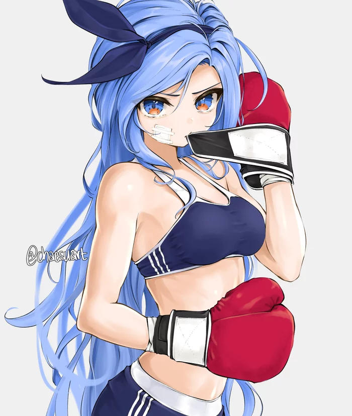 Boxer tsundere - Аниме, Anime Art, Anime Original, Chaesu