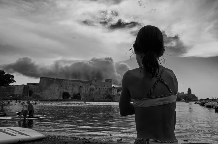 Collioure beach (Plage de Collioure). - My, The photo, Nikon, Nikon d7000, Tamron, Sea, Beach, France, Longpost