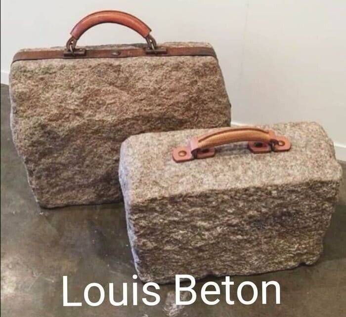 Image all - Humor, Picture with text, Design, Сумка, Concrete, Louis vuitton