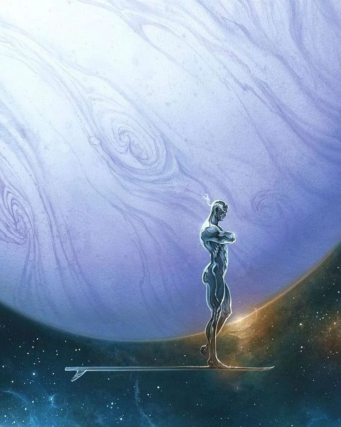 Retro - Art, Fantasy, Planet, Silver Surfer, Marvel