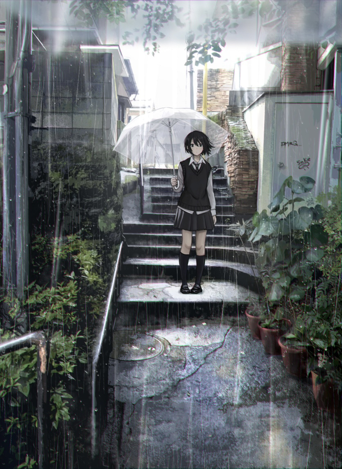 Rain , Anime Art, Original Character, , , 