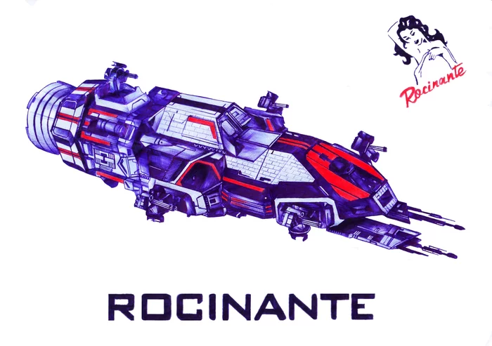 Rocinante - Моё, The Expanse, Сериалы, Зарубежные сериалы, Рисунок ручкой