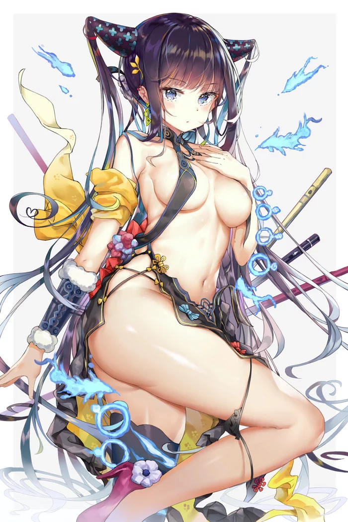 Yang Guifei - NSFW, Аниме, Anime Art, Yang Guifei, Fate Grand Order, Fate, Арт, Девушки, Сиськи, , Попа, Рисованная эротика