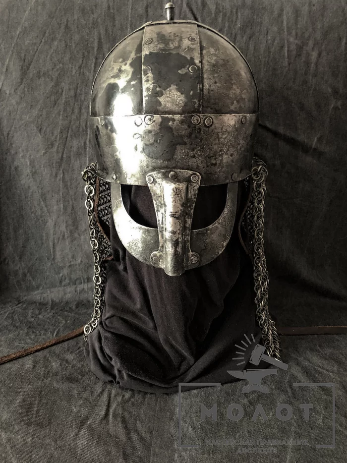 Viking helmet from Yarm - My, Helmet, Reconstruction, Hammer, Викинги, Longpost