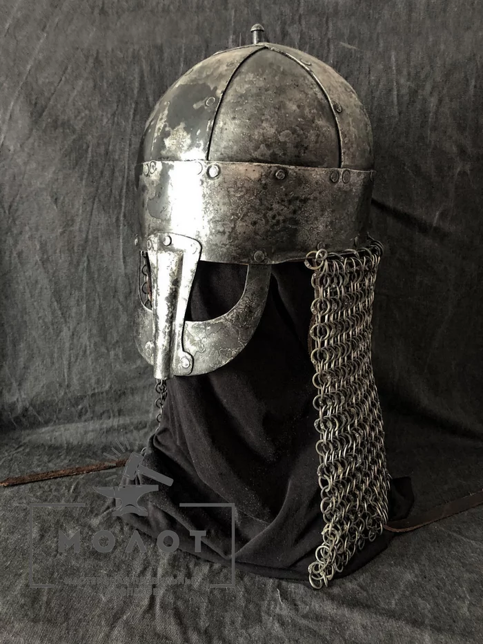 Viking helmet from Yarm - My, Helmet, Reconstruction, Hammer, Викинги, Longpost