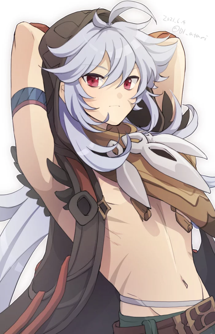 Bennet and Razor - Anime, Anime art, Genshin impact, Bennett, Razor, Shipping, Senen-Ay, Gays, , Femboy, Longpost