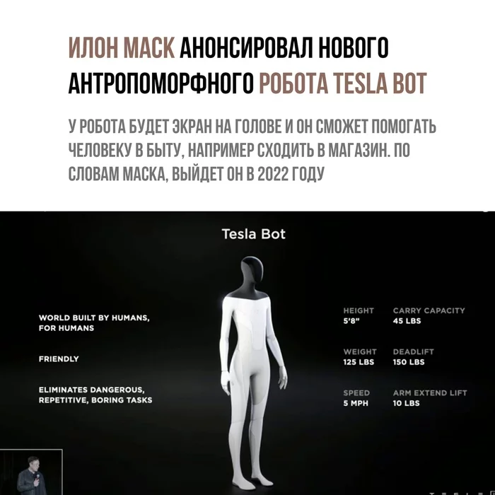 TeslaBot - Tesla, Elon Musk, Robot, Repeat