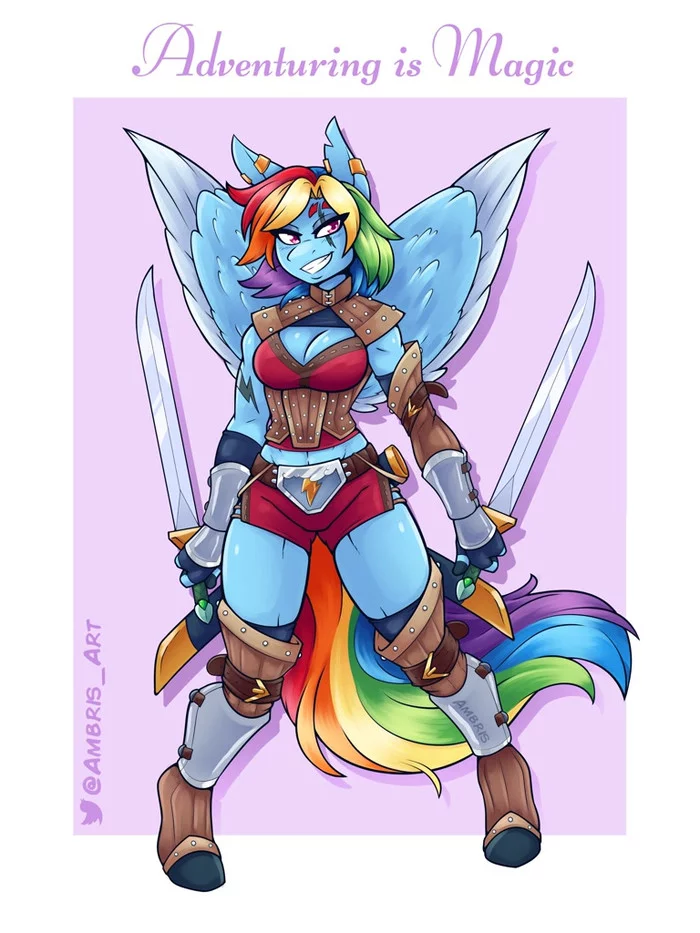 Adventure is Magic. - My little pony, Rarity, Rainbow dash, Applejack, Fluttershy, Anthro, Longpost, Ambris