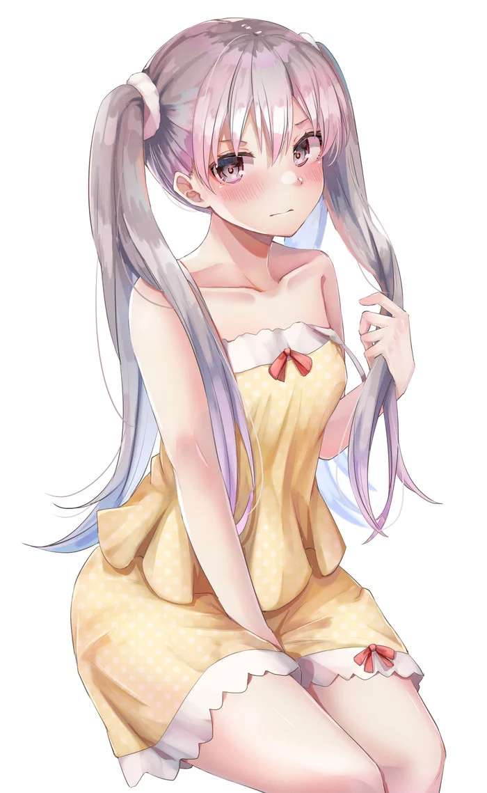 Bare shoulders and ponytails ... there is something in this) - Anime art, Anime, Monogatari series, Sodachi oikura