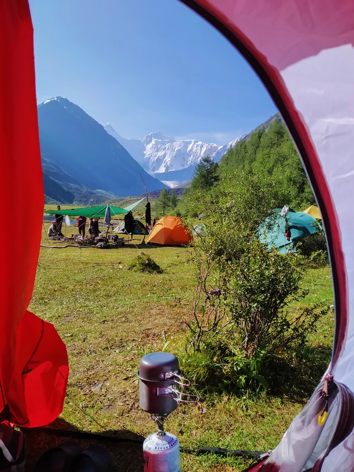 Really good morning - My, Altai Republic, Mountain Altai, Mountain tourism, Tourism, Tent, Camping, beauty of nature, Beluga Whale Mountain, The photo