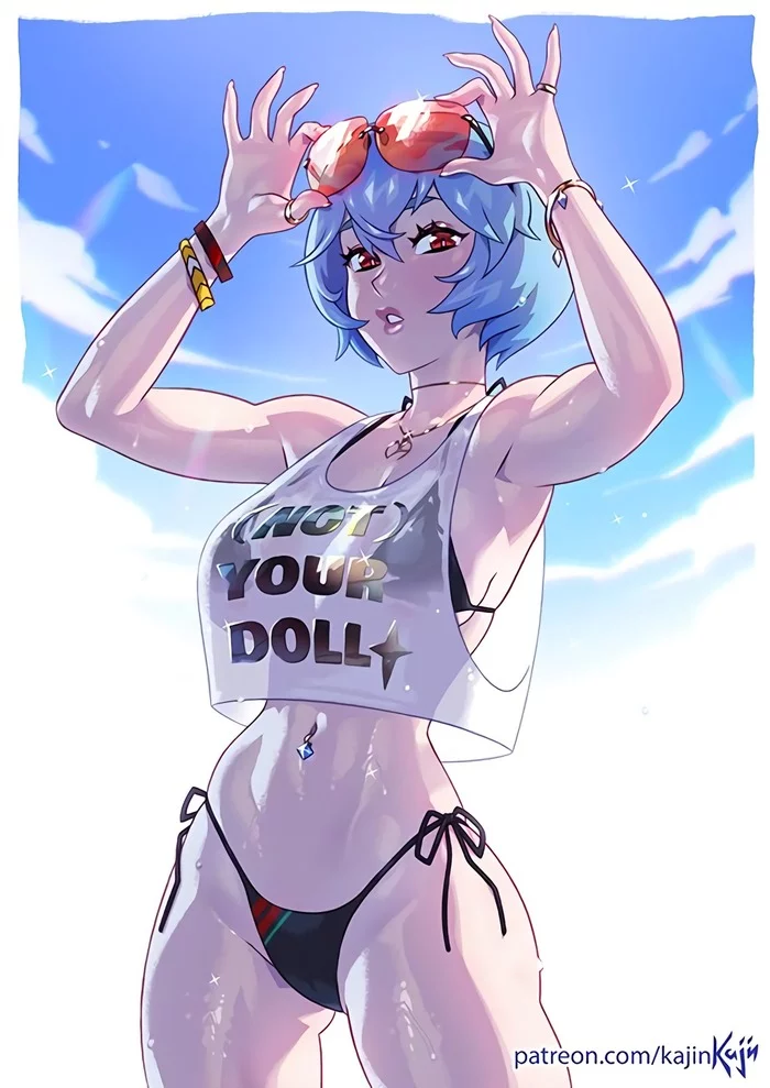 Rei - NSFW, Anime, Anime art, Rei ayanami, Evangelion, Art, Girls, Kajinman