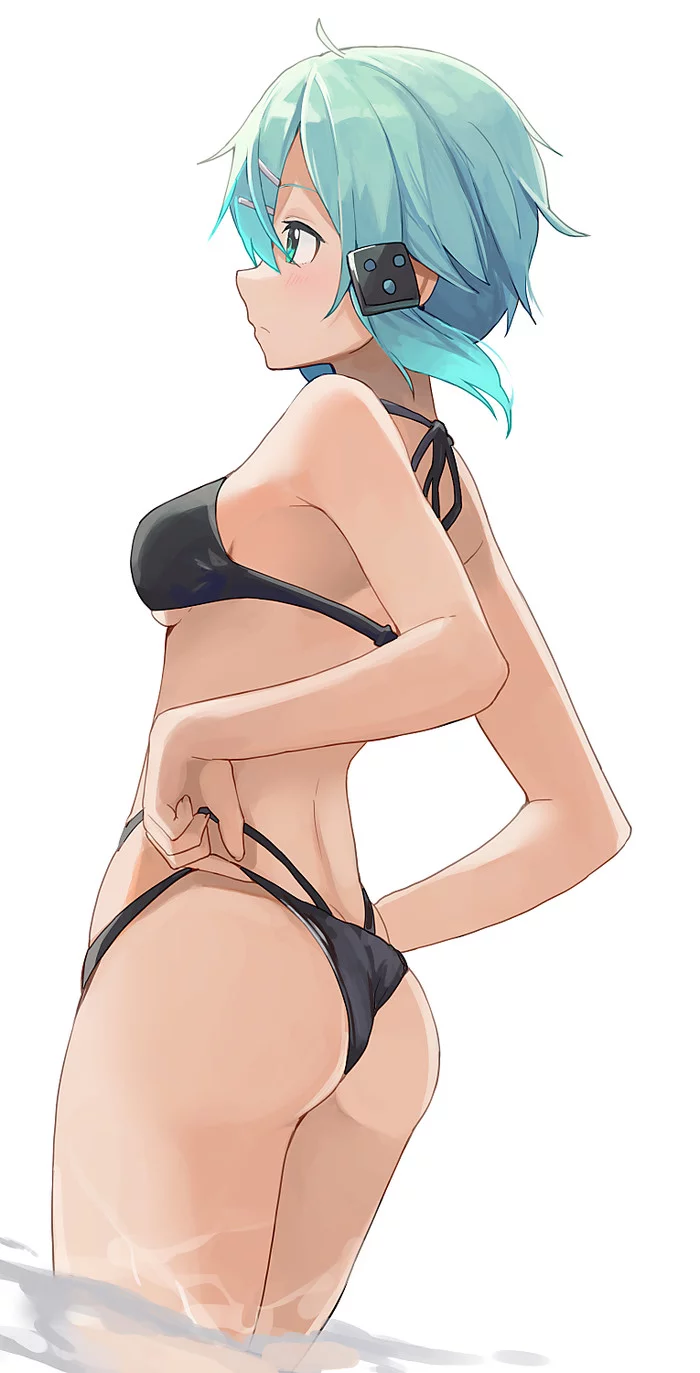 Sinon - NSFW, Anime, Anime art, Sword Art Online, Shino asada, Bikini, Hand-drawn erotica