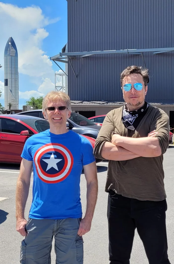 John Carmack with his fan - John Carmack, Elon Musk, The photo