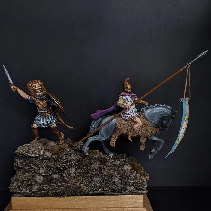 Diorama on the Carthaginian theme 54mm - My, Carthage, Rome, Antiquity, Stand modeling, Modeling, Miniature, Painting miniatures, Artist, , Collectible figurines, Collecting, Longpost