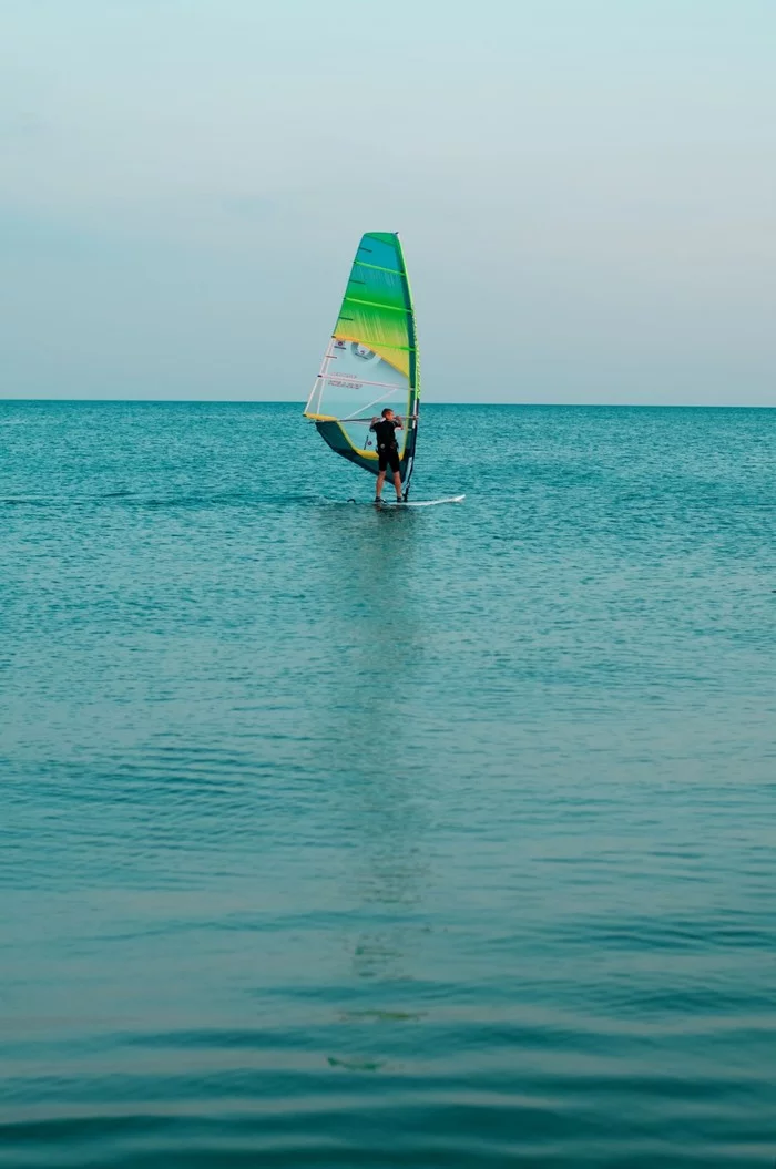 Evening, sea - My, Sport, Sea, Sunset