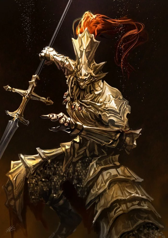 Knights of Anor Londo - Drawing, Dark souls, Anor Londo, Artorias, Knight Artorias, Dragon slayer ornstein, Art, Longpost