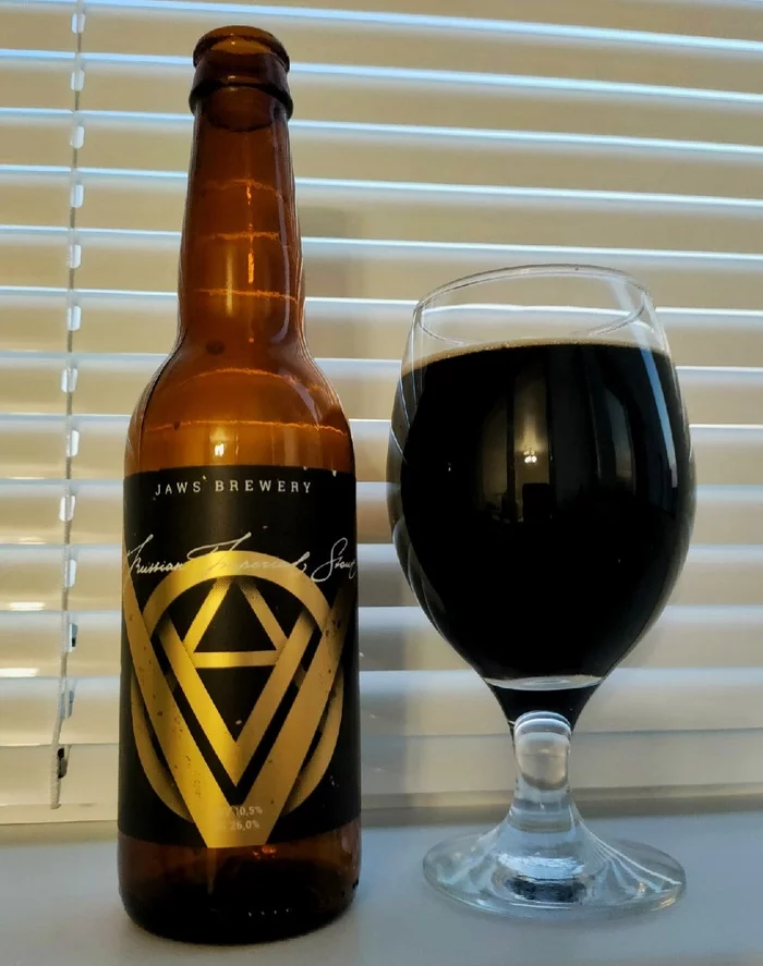 Vova-Vova-Plague - Jaws Brewery - My, Craft, Craft beer, Beer, Stout, Alcohol, Overview, Longpost, Chocolate, Bourbon, , Barrel