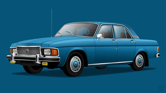 Volga Prototypes 3101 and 3102 - My, Vector graphics, Digital drawing, Graphic design, Corel draw, Auto, Gas, Gaz-3102, Universal, Longpost