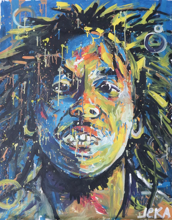 Bob Marley, Acrylic, canvas, 100x80 - My, Bob Marley, Art, Painting, Portrait, Painting, Creation, Art