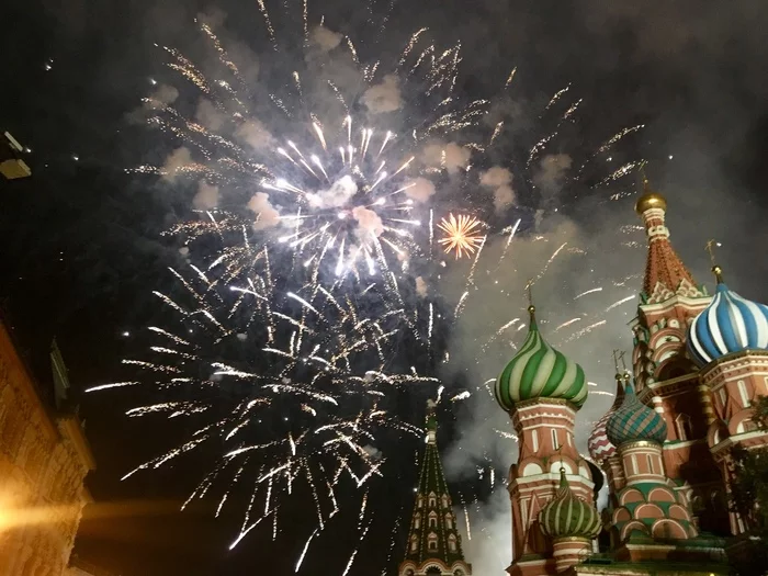Fireworks in Moscow - My, Mobile photography, Moscow, Firework