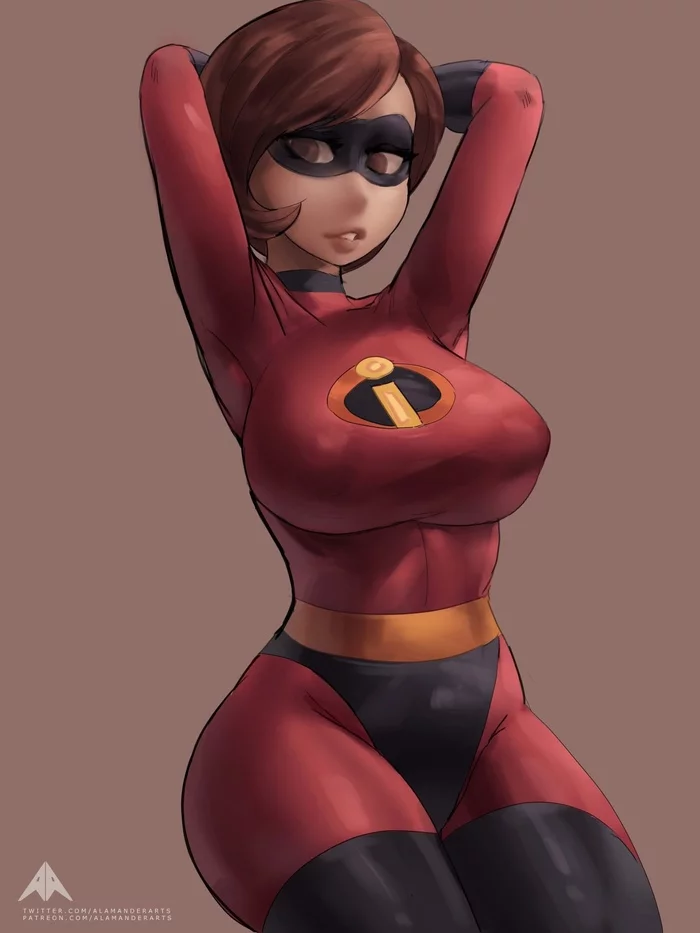 Helen Parr - NSFW, The Incredibles, Incredibles 2, Hand-drawn erotica, Longpost