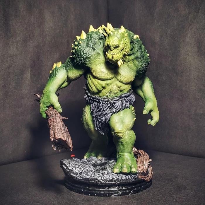 The troll is almost ready! - My, 3D modeling, Collecting, Painting miniatures, Figurines, 3D печать, Paint, 3D printer, Airbrushing, Longpost