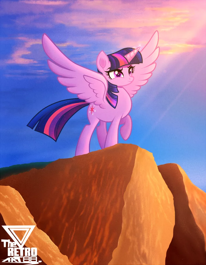 Твайка - My Little Pony, PonyArt, Twilight sparkle, Theretroart88