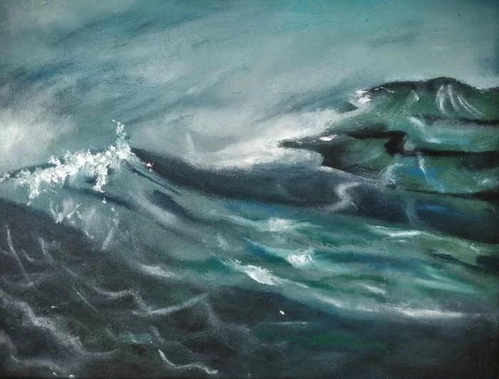 Paintings on the marine theme - My, Art, Drawing, Painting, Painting, Sea, Pastel, Watercolor, Butter, , Oil paints, Oil painting, Longpost, Marine Studies