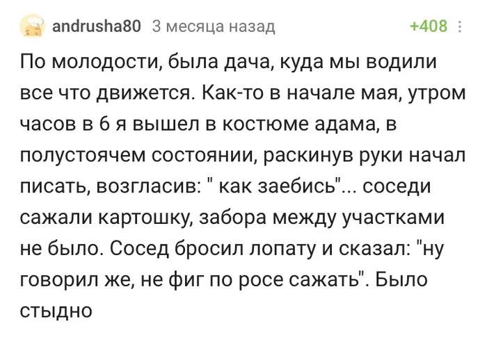 As in the joke about candied - Dew, Morning, Сельское хозяйство, Village, Dacha, Comments on Peekaboo