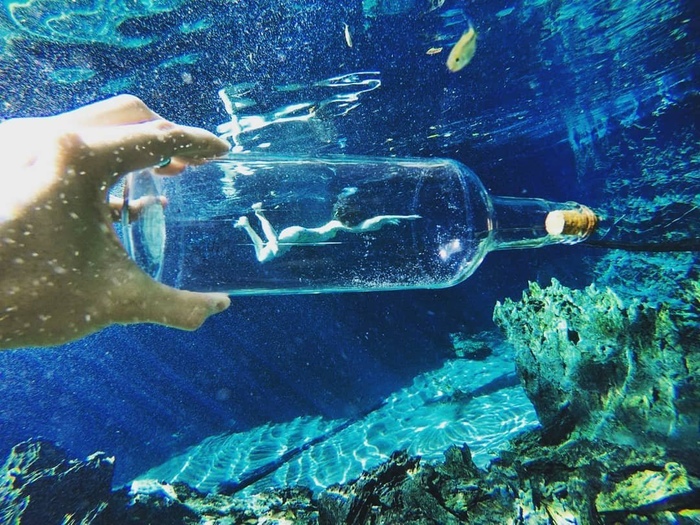 Классная идея для фото под водой