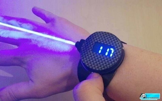 Watches with a laser - inventions in the style of James Bond - Clock, Wrist Watch, Laser, New items, Video, The photo