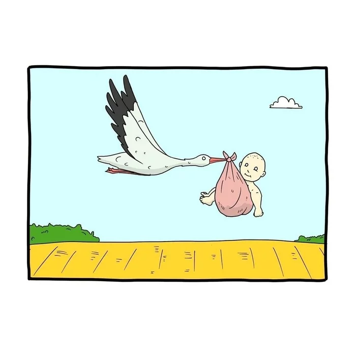 Stork - Comics, Stork, Children, Nest, Longpost