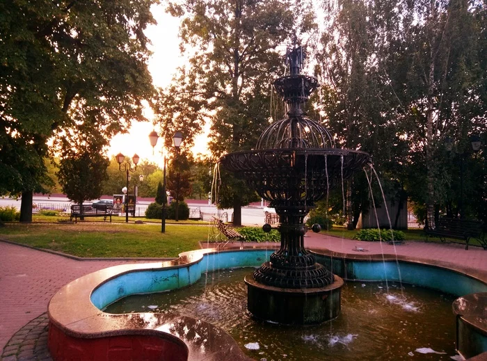 Vitebsk morning - My, Fountain, Vitebsk, Republic of Belarus, The photo, Morning