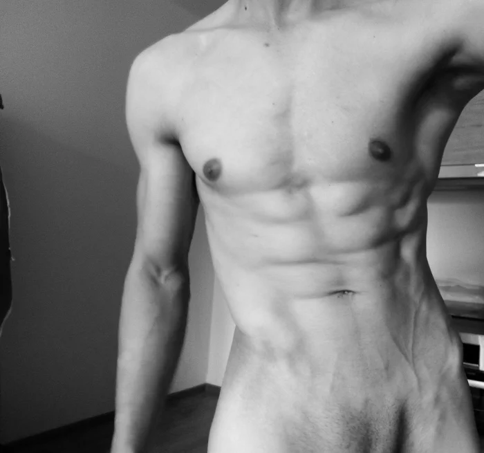 B / w unshaven: 3 - NSFW, My, Naked torso, Copyright, Muscle, Press, Veins, Playgirl, Longpost, Competition