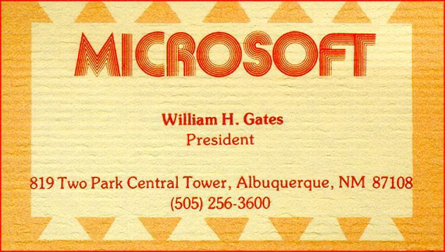 Their business cards - Bill Gates, Larry Page, Steve Jobs, Jeff Bezos, Business card, IT, Longpost