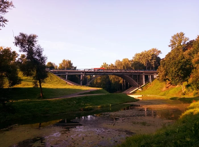 Vitebsk. Morning. Vitba River - My, River, Bridge, Vitebsk, The photo, Republic of Belarus, Morning