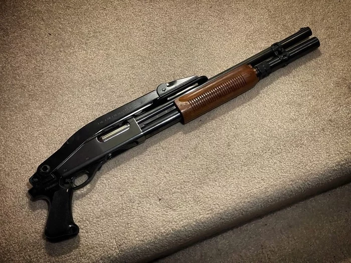 Помповое ружьё Remington 870 Police - Моё, Оружие, Военная техника