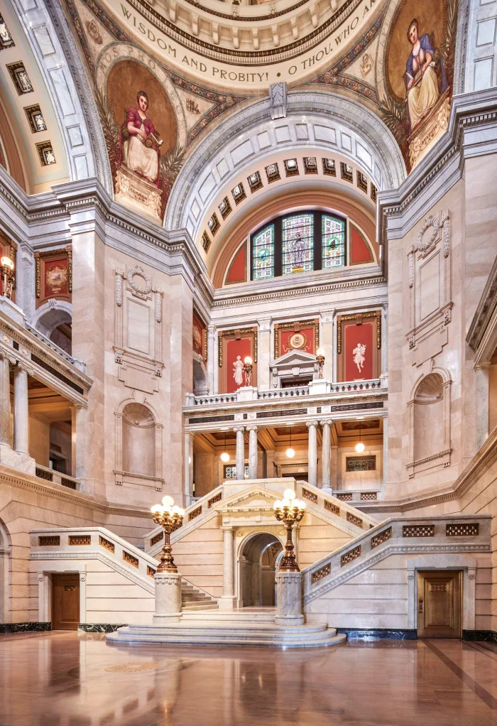 Central Hall of the Luzern County Courthouse, Pennsylvania - Architecture, Story, USA