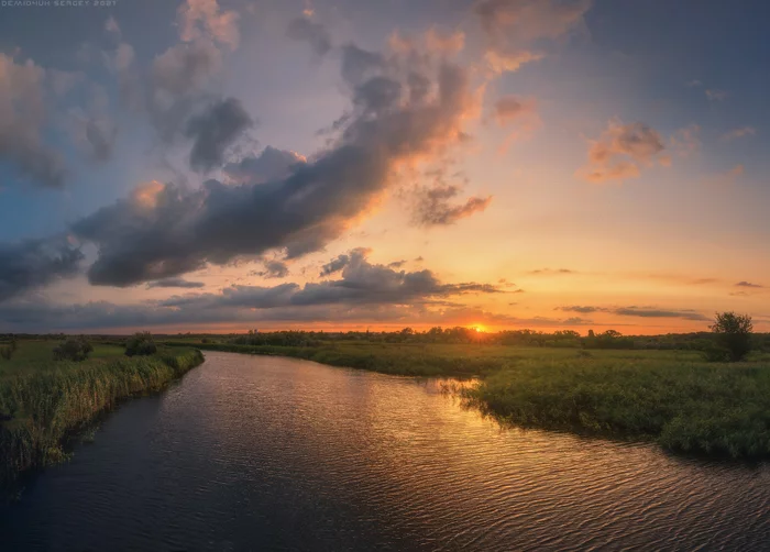 Last summer holiday - My, Sunset, Landscape, Reflection, River, Clouds, Sky, Atmosphere, Color, , Summer, The photo