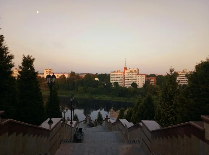 Vitebsk. Morning. Stairs. Western Dvina River - My, Vitebsk, The photo, Republic of Belarus, Morning, Stairs, River, Western Dvina